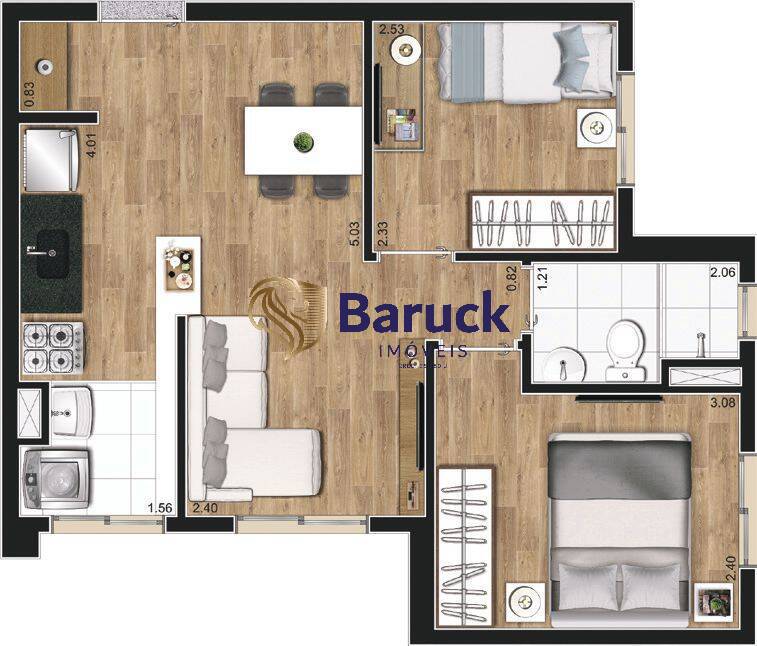 Apartamento à venda com 2 quartos, 41m² - Foto 13