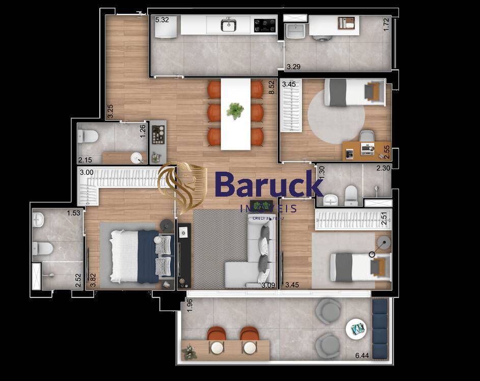 Apartamento à venda com 3 quartos, 107m² - Foto 6